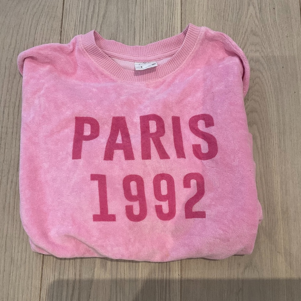 Zara Paris pink sweatshirt